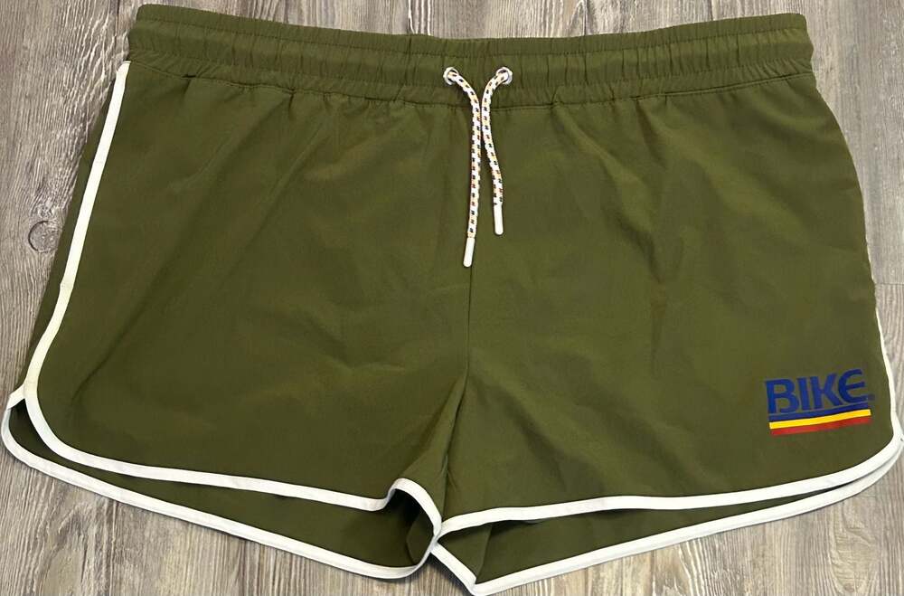 Bike Athletic 4-Way Stretch Track Shorts Olive BAM200